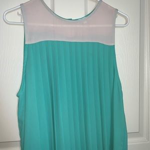 CREAM AND TEAL BLOUSE!